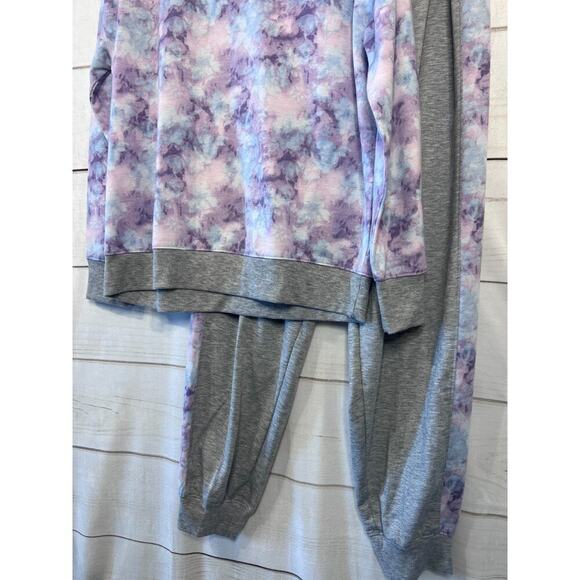 Splendid 2 Piece Tie Die Sweatshirt/Sweatpants Matching Set Size LG Comfy Cozy - Picture 2 of 5
